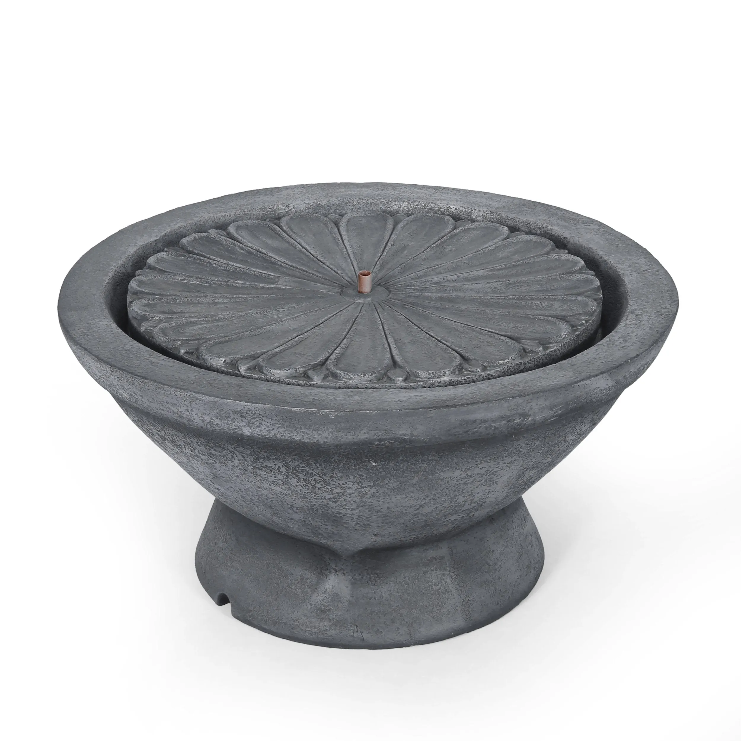 Outdoor Flower Bowl Fountain, Light Gray - NH847413 patio chairs, outdoor seating