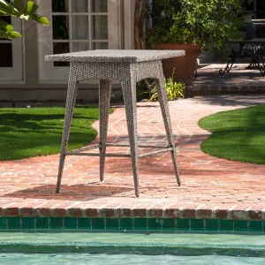 Outdoor Gray Wicker Bar Table - NH720992 patio chairs, outdoor seating
