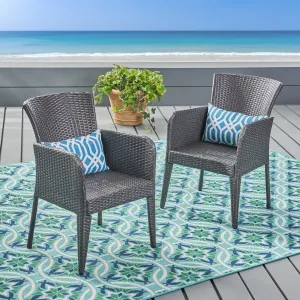 Outdoor Gray Wicker Dining Chair (Set of 2) - NH774403 chandelier, pendant light