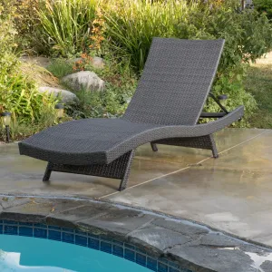 Outdoor Grey Wicker Chaise Lounge Chairs - NH296692 patio chairs, outdoor seating