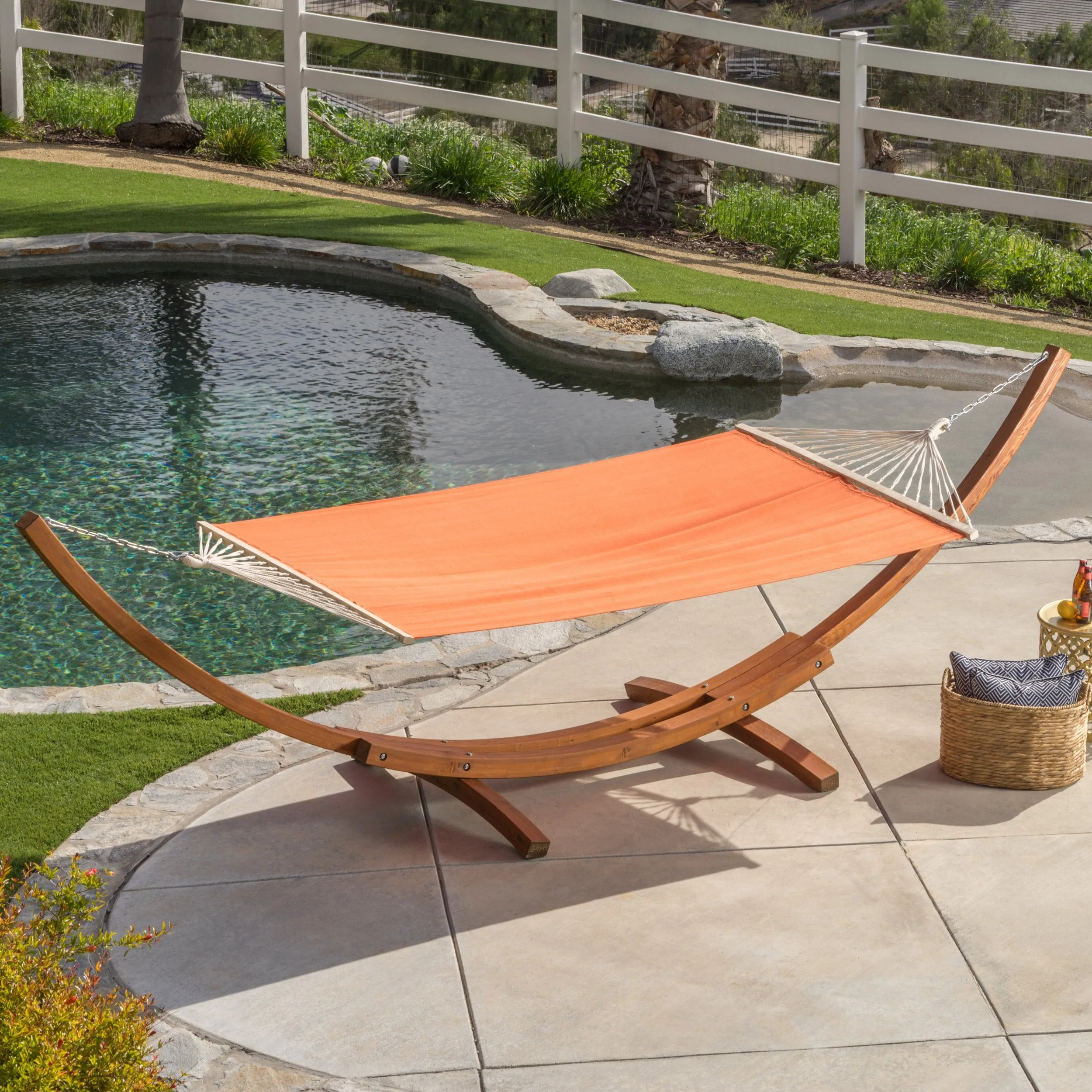 Outdoor Hammock w/ Wooden Base - NH863992