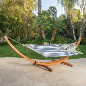 Outdoor Hammock w/ Wooden Base - NH863992 patio chairs, outdoor seating