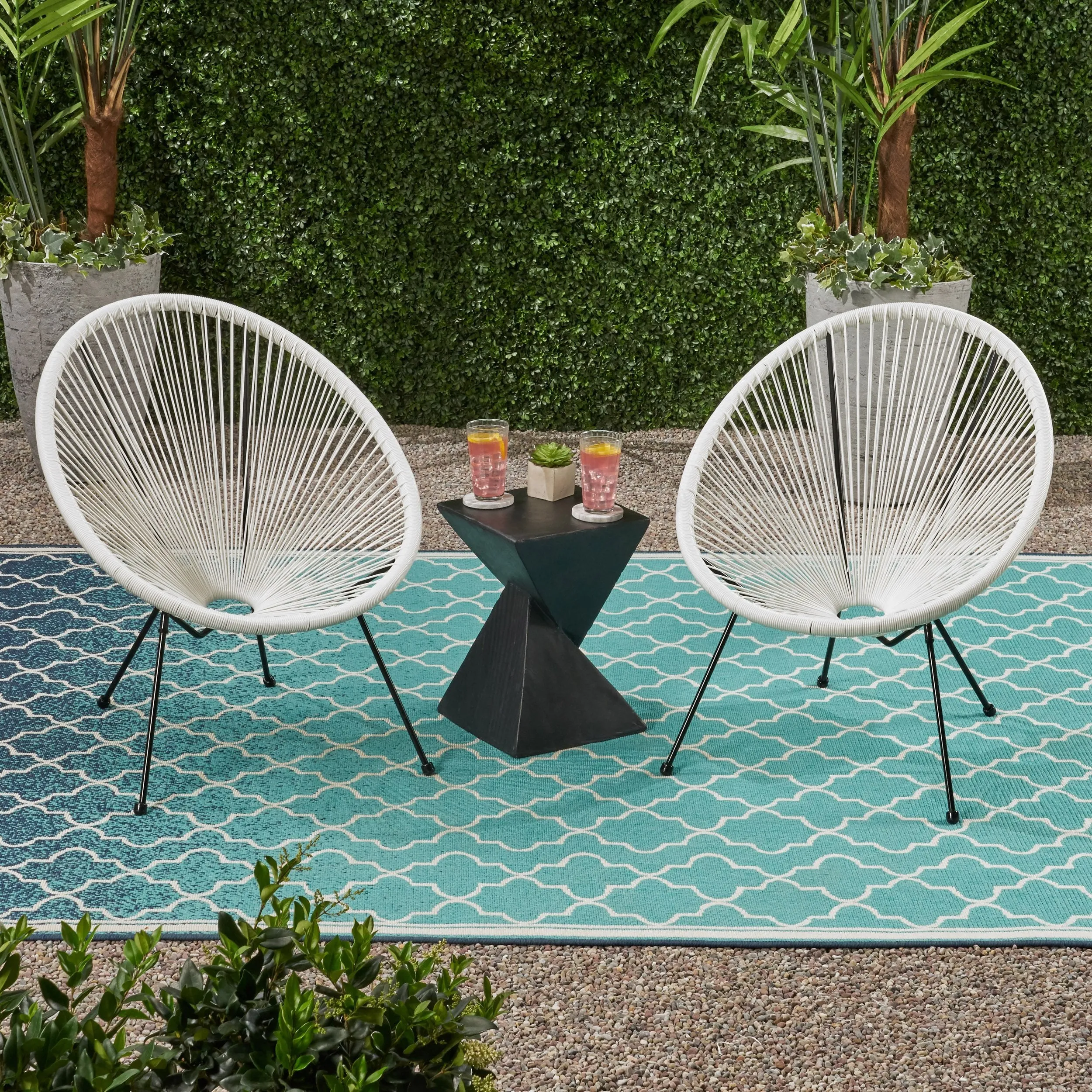 Outdoor Hammock Weave Chair with Steel Frame (Set of 2) - NH698803