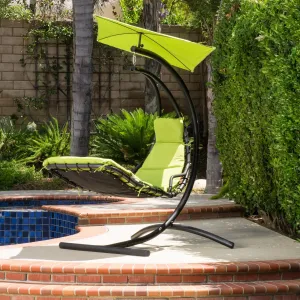 Outdoor Hanging Chair with Green Cushion - NH608592 chandelier, pendant light
