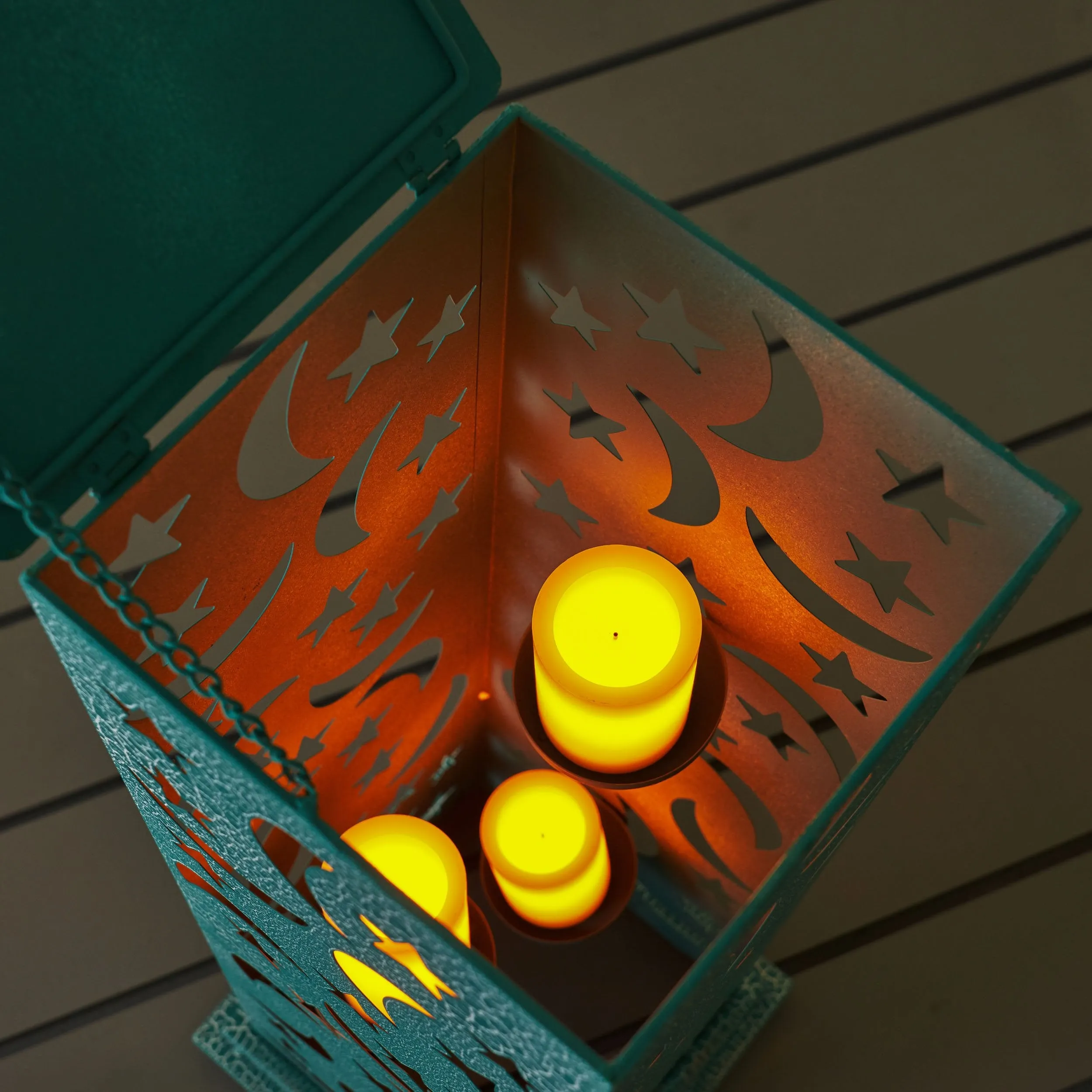 Outdoor Iron Cutout Lantern - NH962403