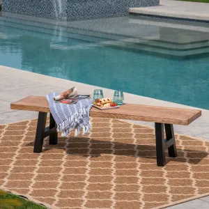 Outdoor Light Weight Concrete Dining Bench - NH187303 stair tread rug, stair mat