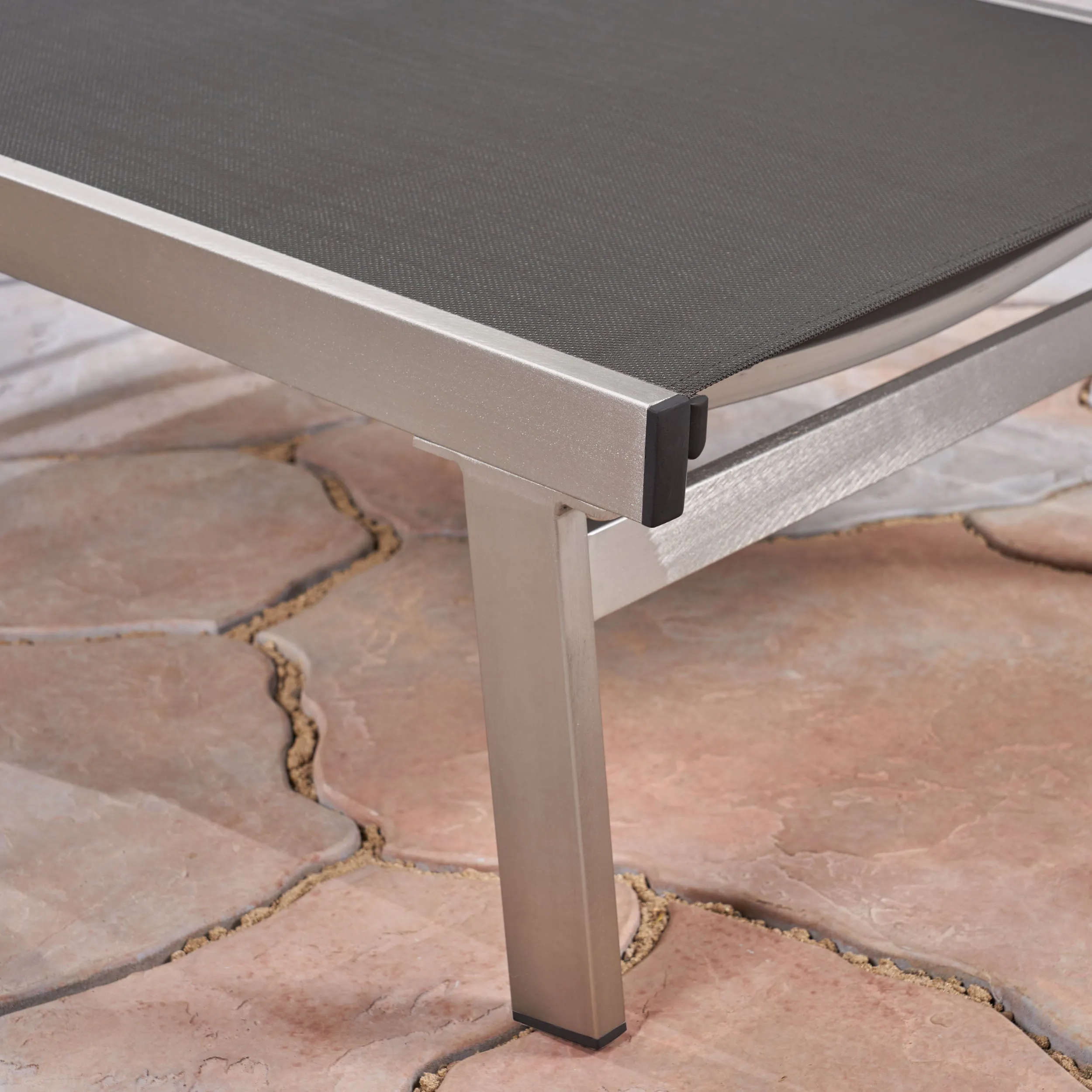 Outdoor Mesh and Aluminum Chaise Lounge - NH341503