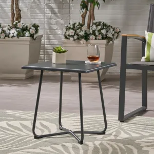 Outdoor Modern 18" Side Table with Steel Legs - NH799803 coffee table, accent table
