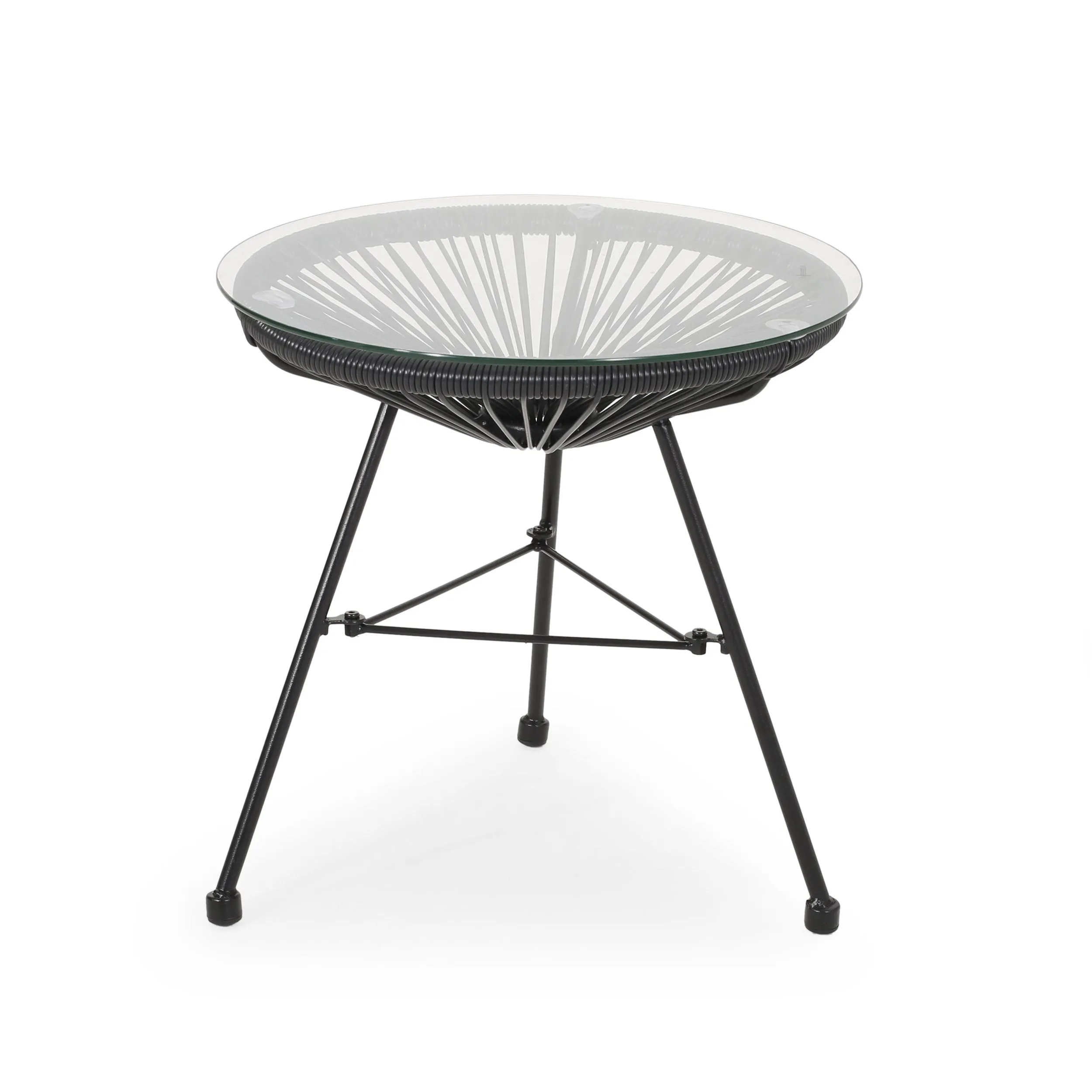 Outdoor Modern 2 Seater Faux Rattan Chat Set - NH680113