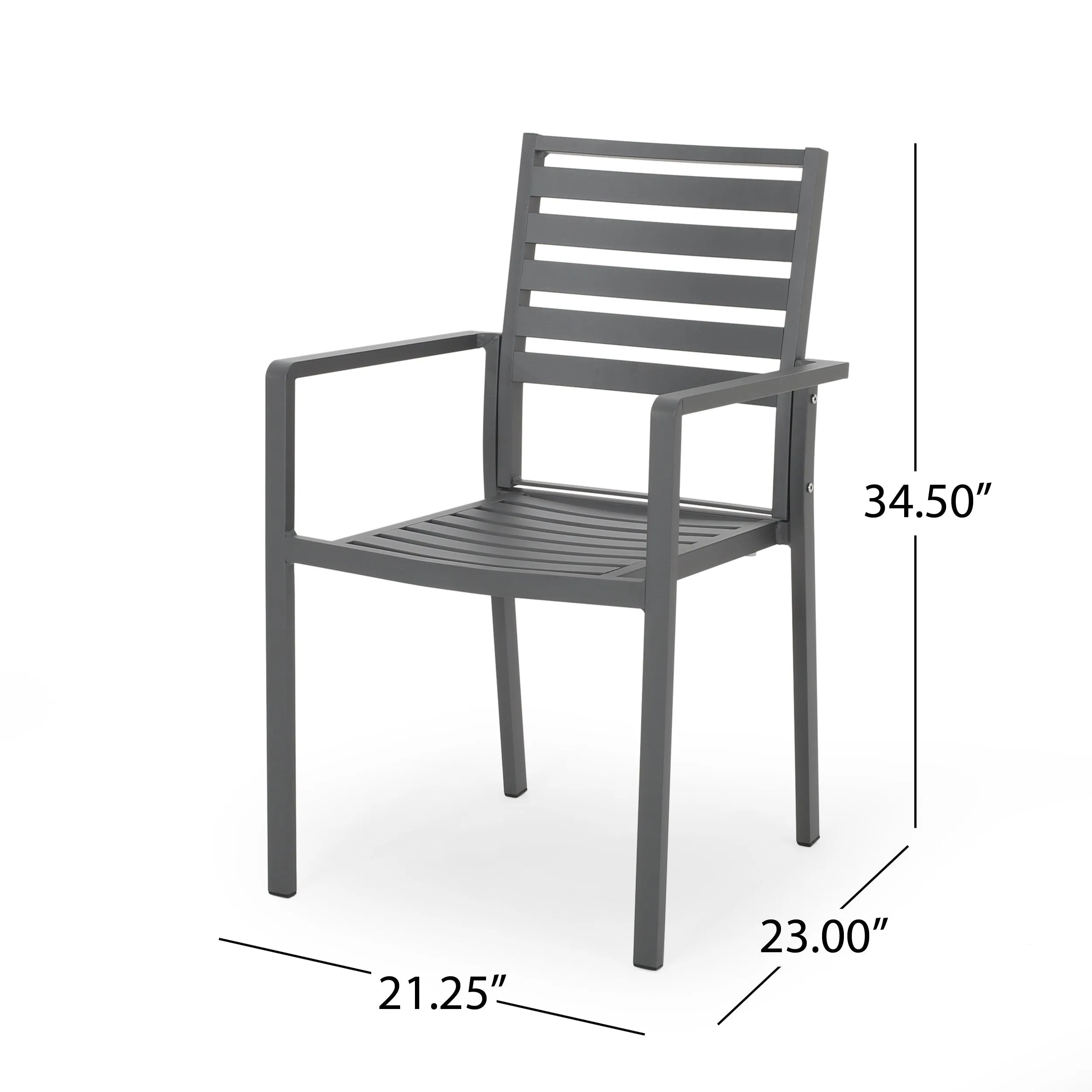 Outdoor Modern 6 Seater Aluminum Dining Set - NH168013