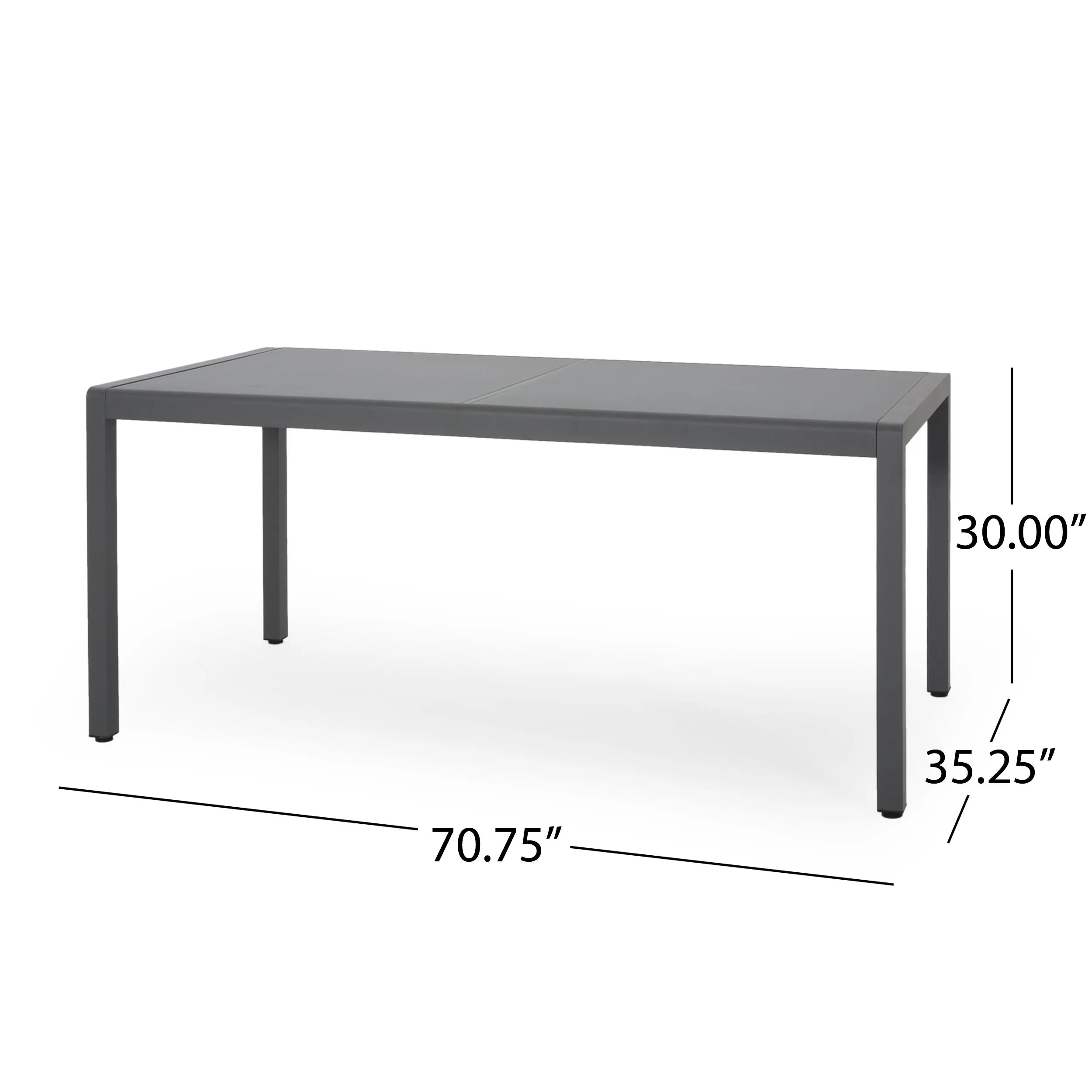 Outdoor Modern 6 Seater Aluminum Dining Set - NH168013