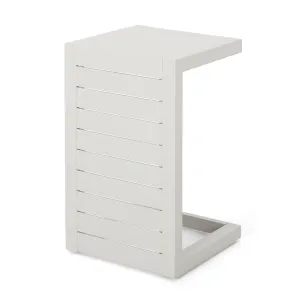 Outdoor Modern Aluminum C-Shaped End Table - NH115313 coffee table, accent table