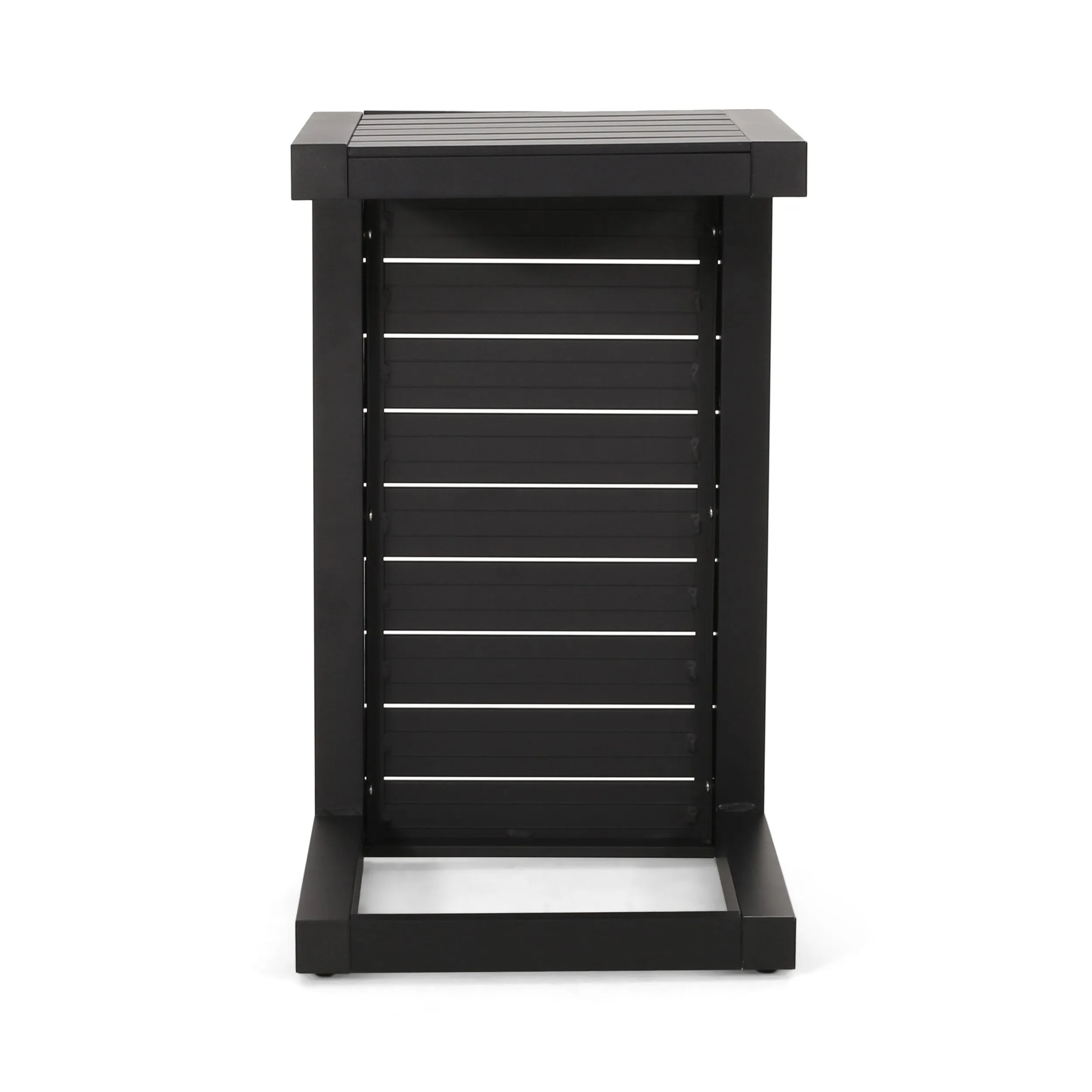 Outdoor Modern Aluminum C-Shaped End Table - NH115313
