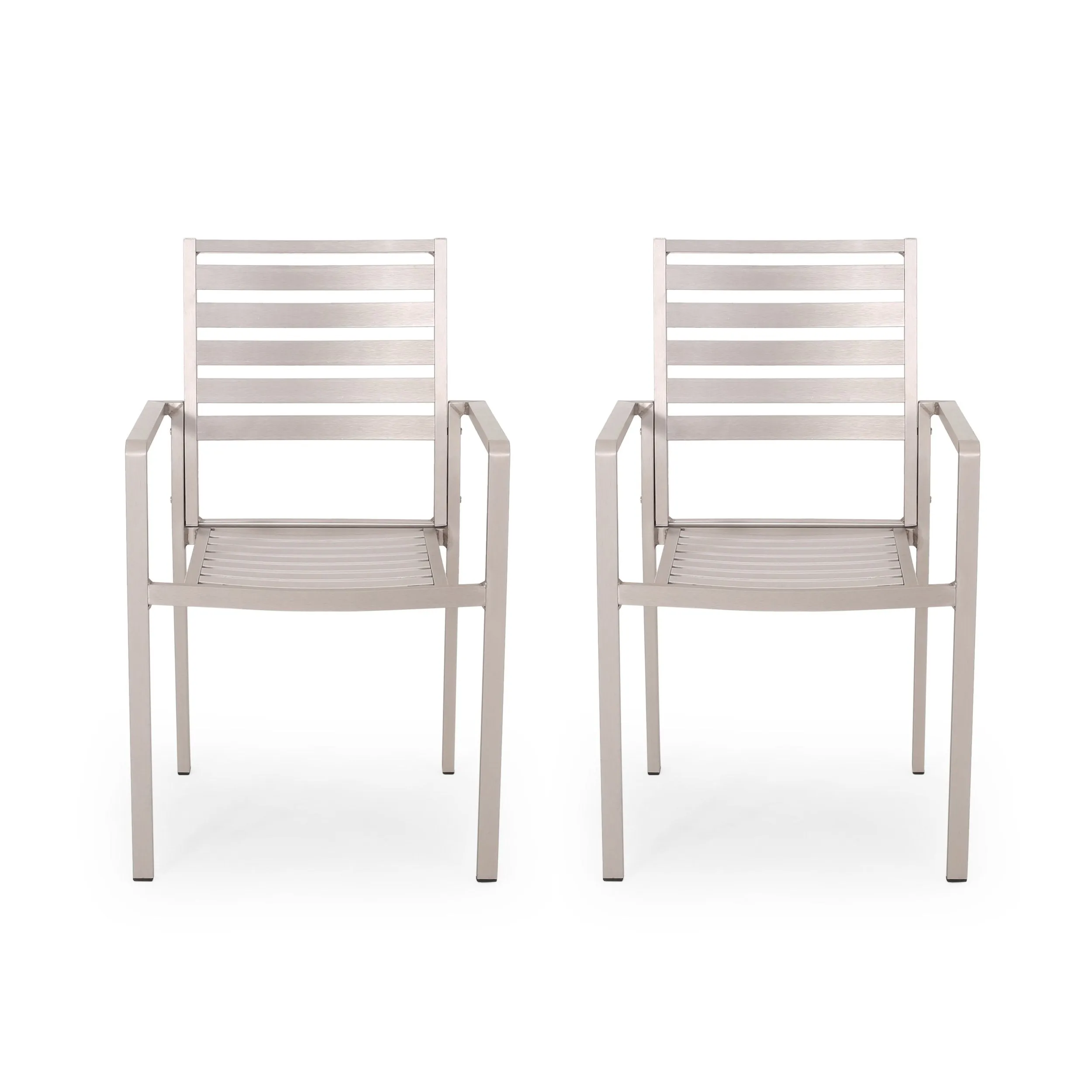 Outdoor Modern Aluminum Dining Chair (Set of 2) - NH958013