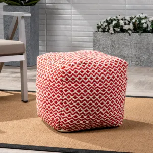 Outdoor Modern Boho Pouf - NH838403 patio chairs, outdoor seating