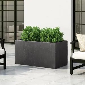 Outdoor Modern Cast Stone Rectangular Planter - NH013313 patio chairs, outdoor seating