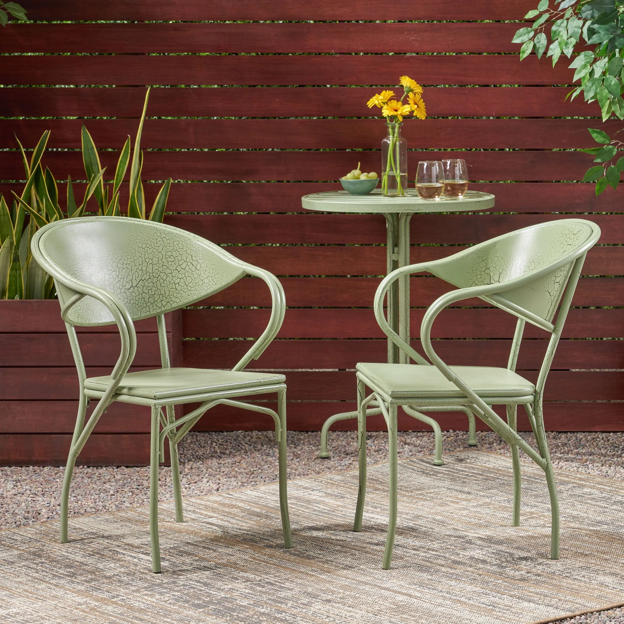 Outdoor Modern Dining Chair (Set of 2) - NH063113