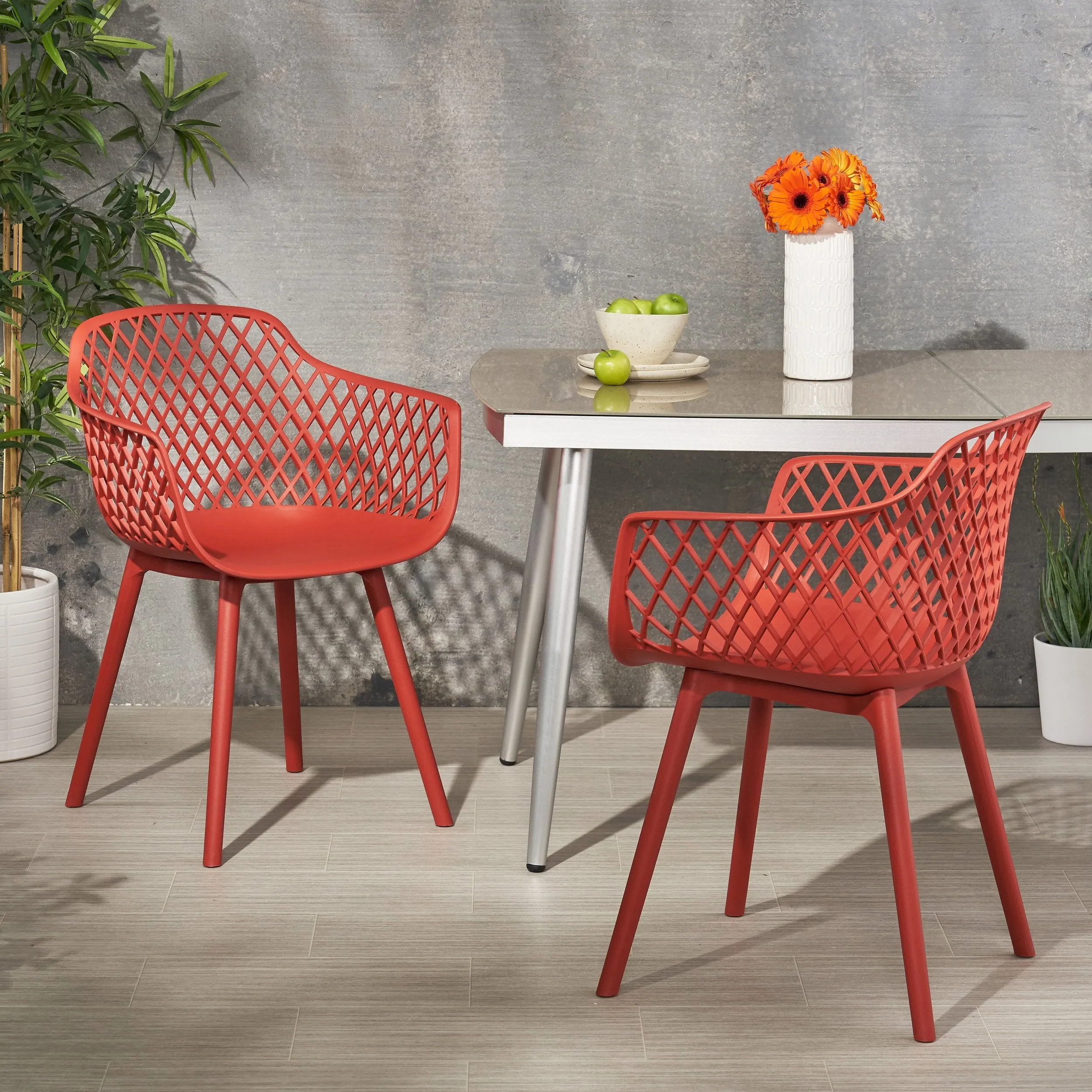 Outdoor Modern Dining Chair (Set of 2) - NH074213 chandelier, pendant light