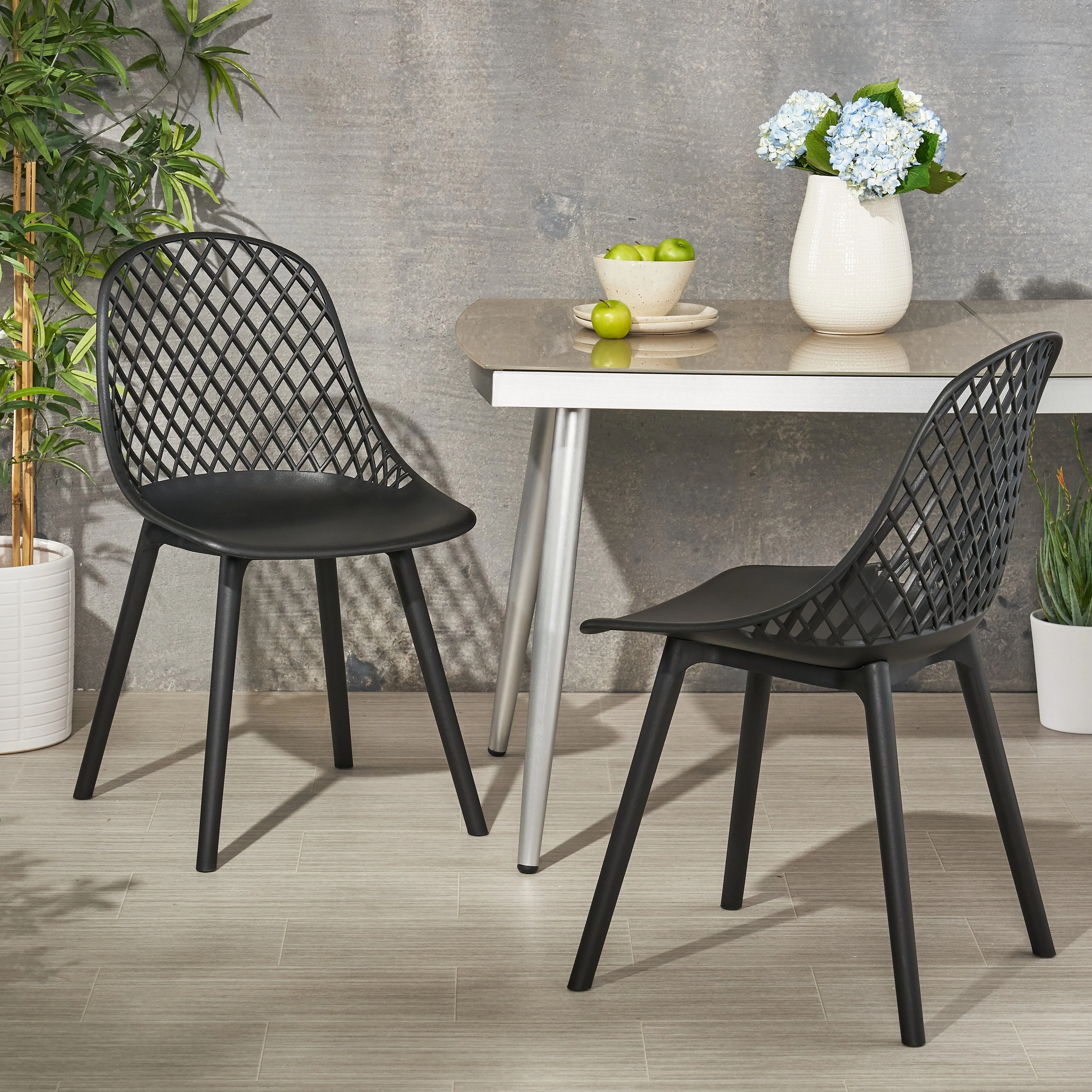 Outdoor Modern Dining Chair (Set of 2) - NH674213 chandelier, pendant light
