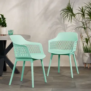 Outdoor Modern Dining Chair (Set of 2) - NH871213 patio chairs, outdoor seating