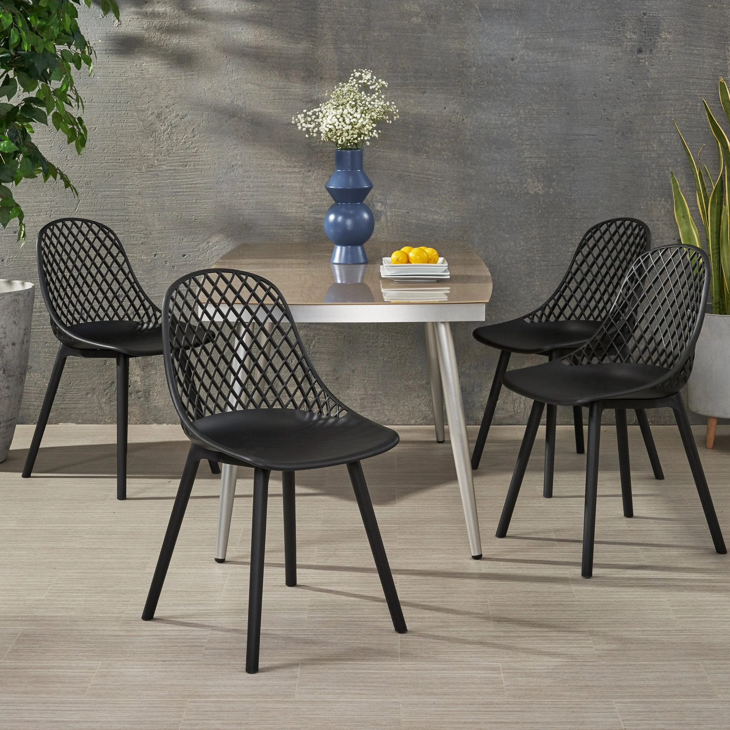 Outdoor Modern Dining Chair (Set of 4) - NH974213 chandelier, pendant light