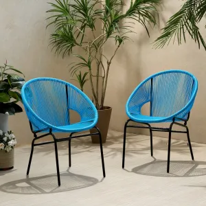 Outdoor Modern Faux Rattan Club Chair (Set of 2) - NH560113 chandelier, pendant light