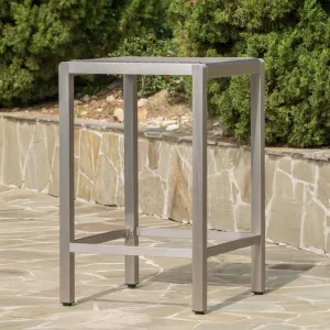 Outdoor Modern Gray Wicker Bar Table with Aluminum Frame - NH753003 patio chairs, outdoor seating