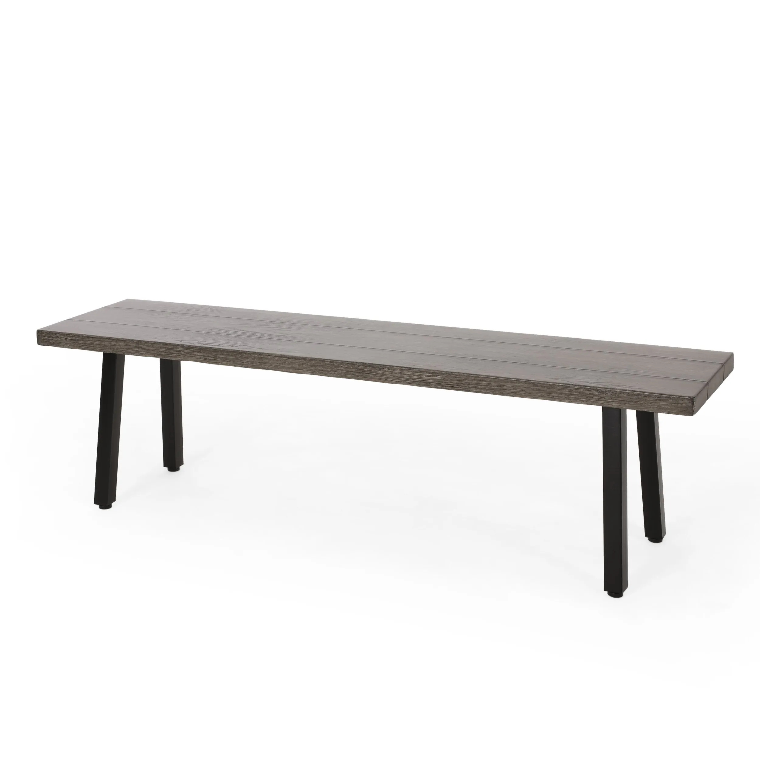 Outdoor Modern Industrial Aluminum Dining Bench - NH050313 patio chairs, outdoor seating