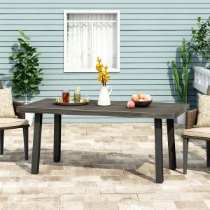 Outdoor Modern Industrial Aluminum Dining Table - NH940313 patio chairs, outdoor seating