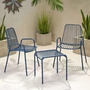 Outdoor Modern Iron 2 Seater Chat Set - NH837013 patio chairs, outdoor seating