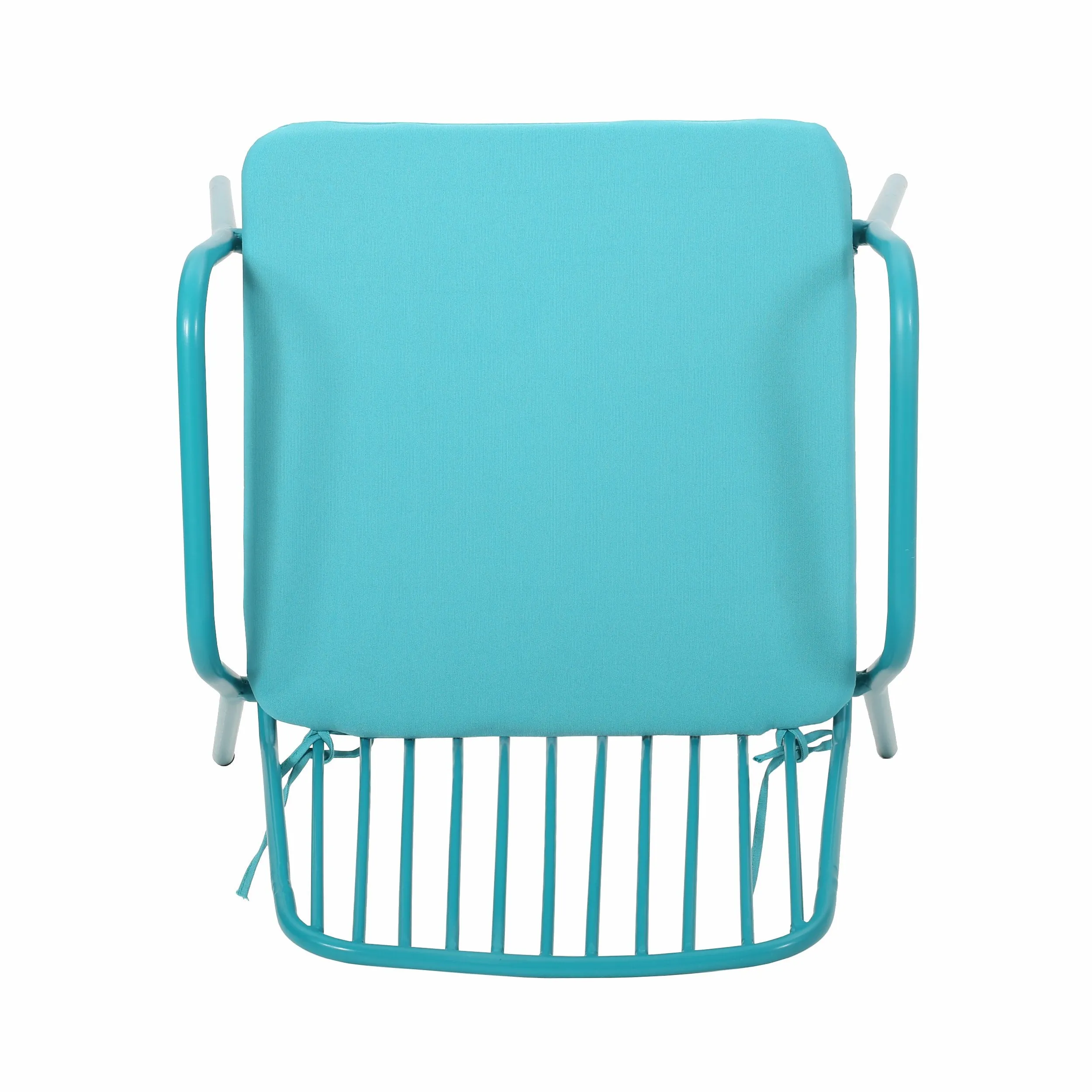 Outdoor Modern Iron Club Chair with Cushion (Set of 2) - NH237013