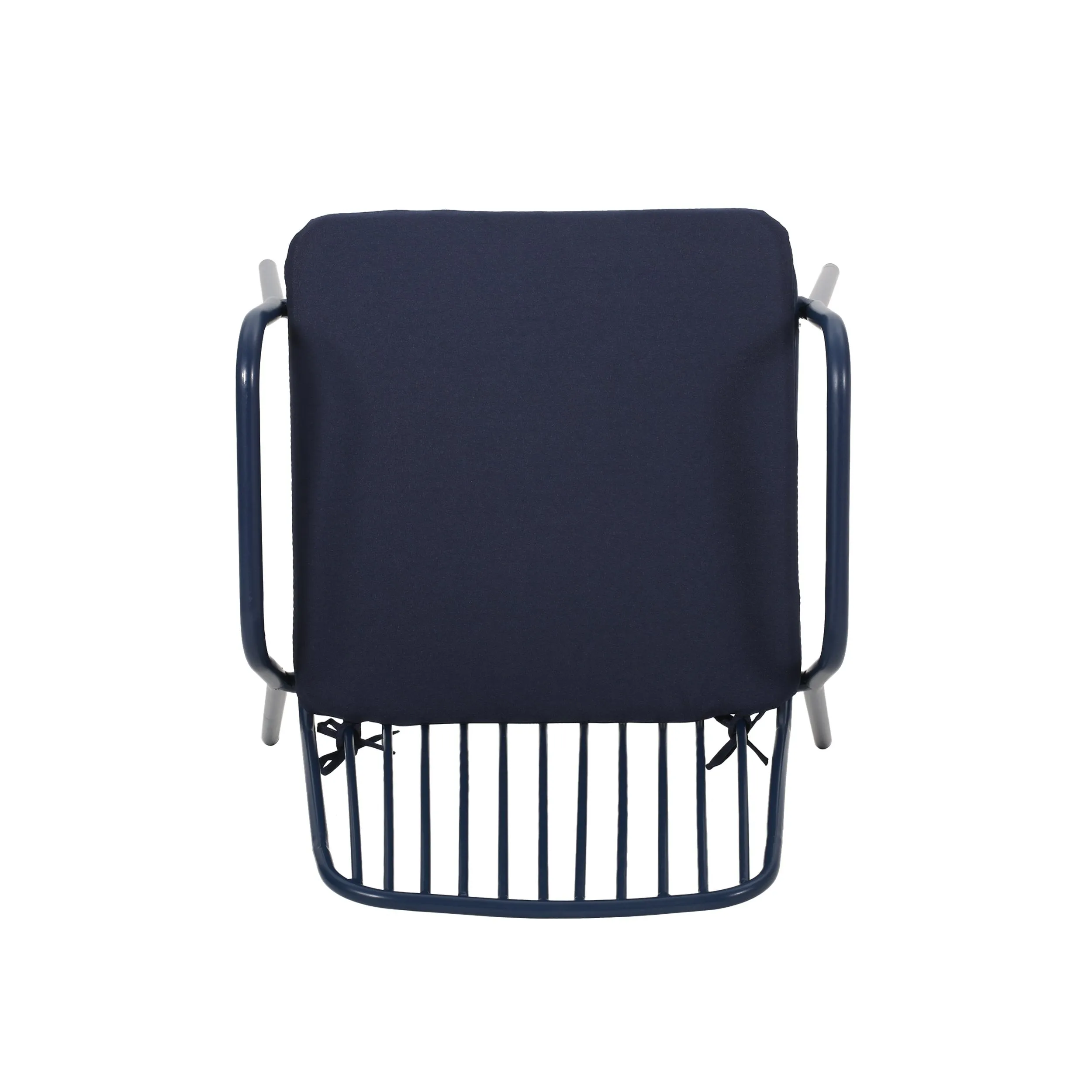 Outdoor Modern Iron Club Chair with Cushion (Set of 2) - NH237013