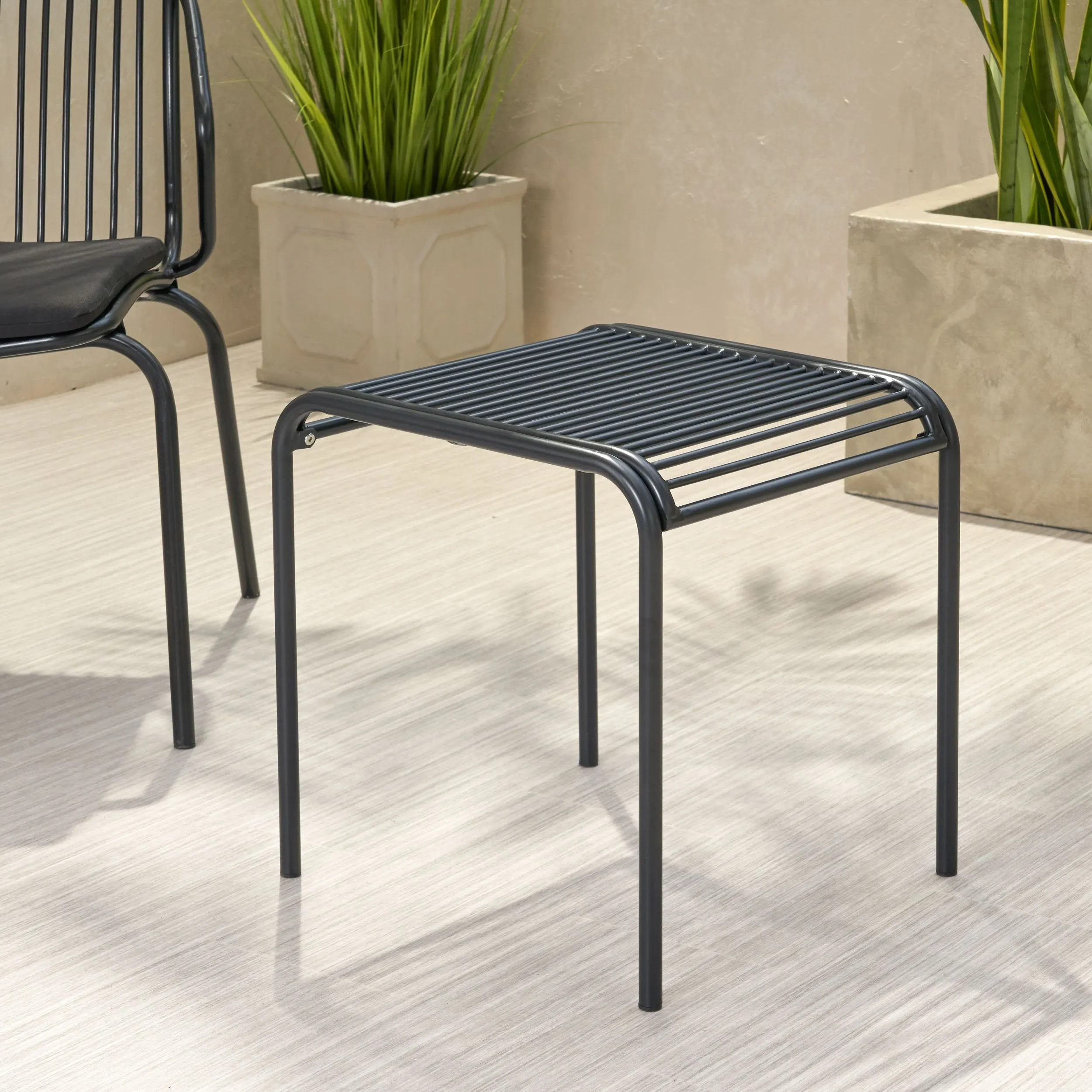 Outdoor Modern Iron Side Table - NH327013 coffee table, accent table