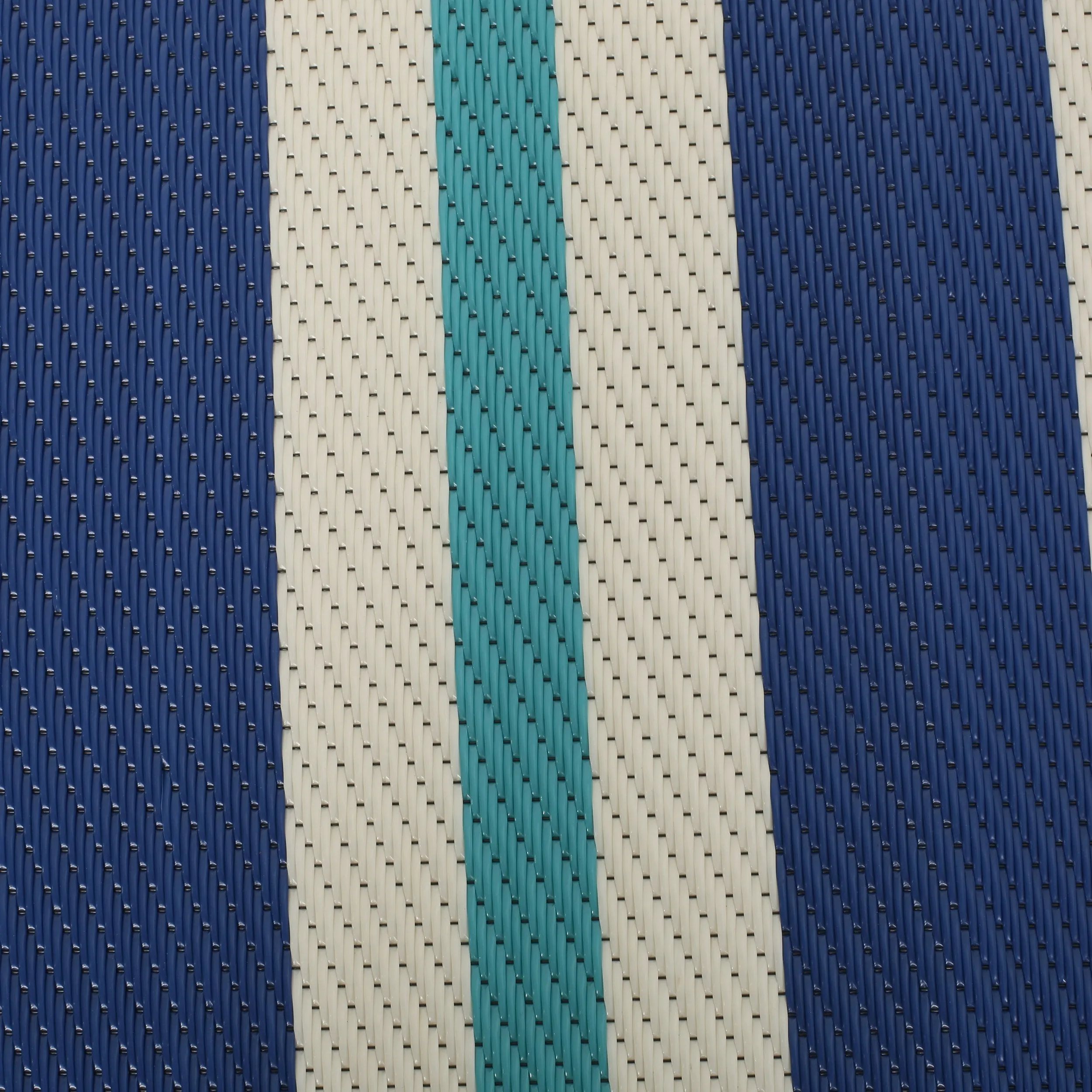 Outdoor Modern Scatter Rug, Night Blue, Turquoise, and Cream - NH410113
