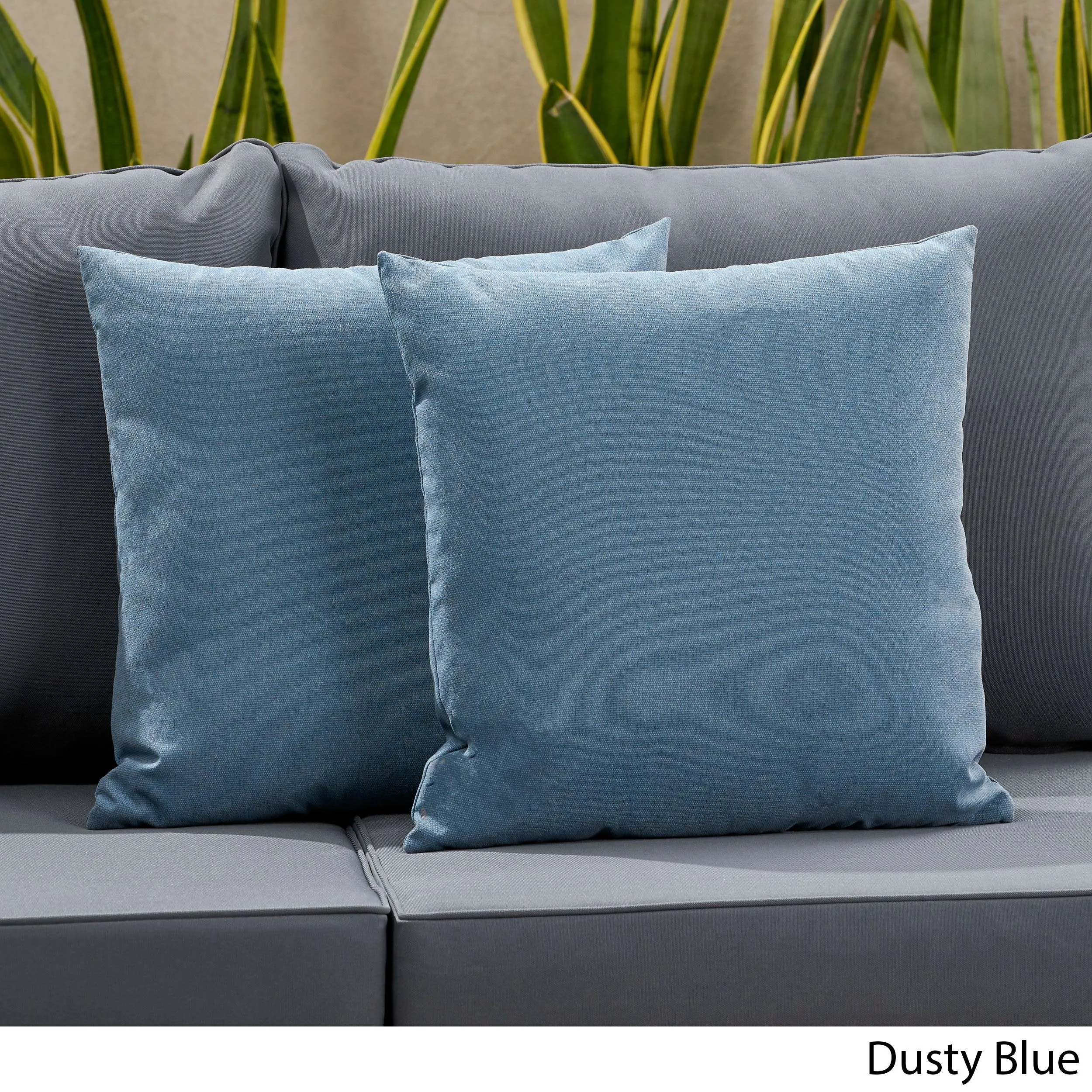 Outdoor Modern Square Water Resistant Fabric Pillow (Set of 2) - NH534013