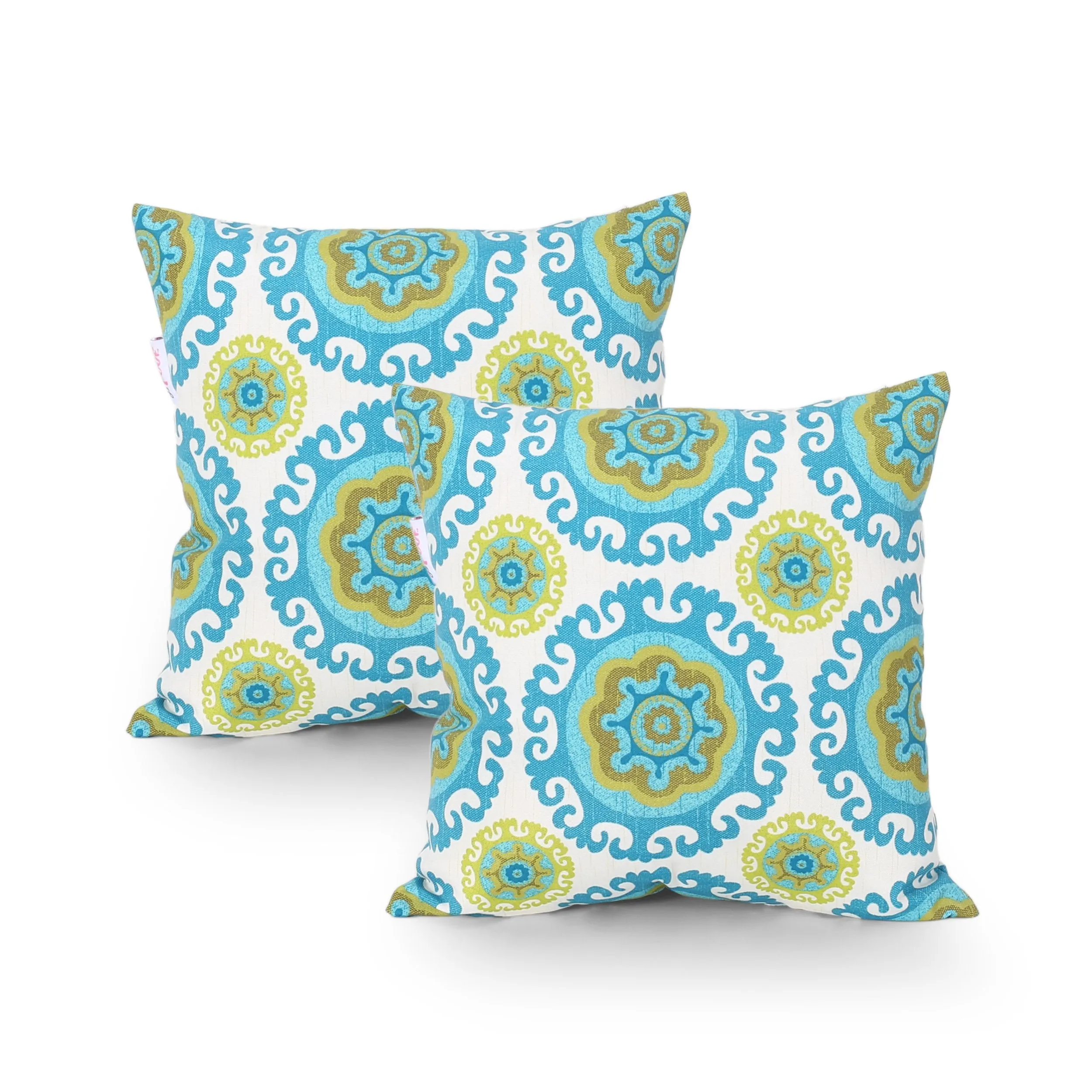 Outdoor Modern Square Water Resistant Fabric Pillow (Set of 2) - NH934013