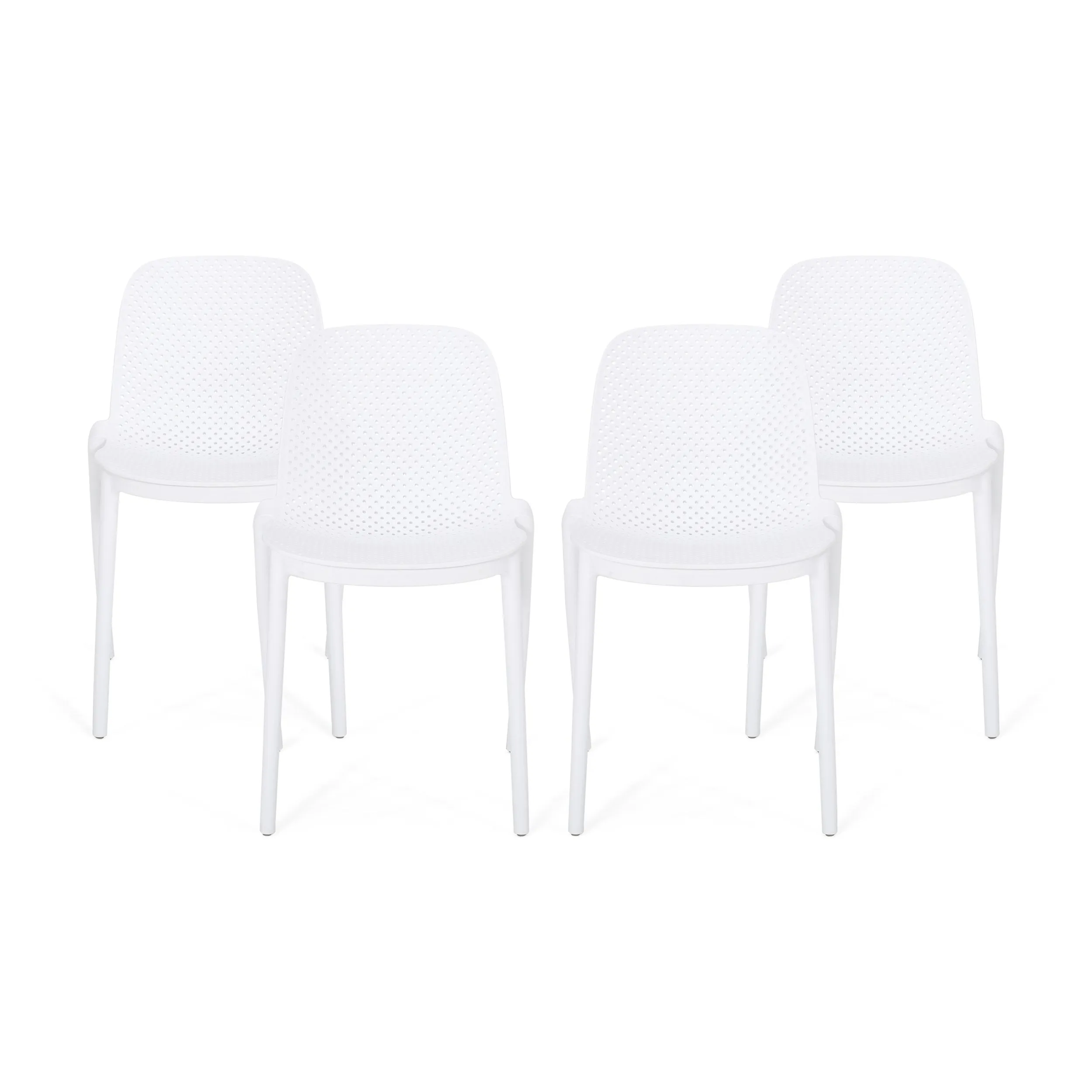 Outdoor Modern Stacking Dining Chair (Set of 4) - NH542213