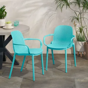 Outdoor Modern Stacking Dining Chairs - NH133213 patio chairs, outdoor seating