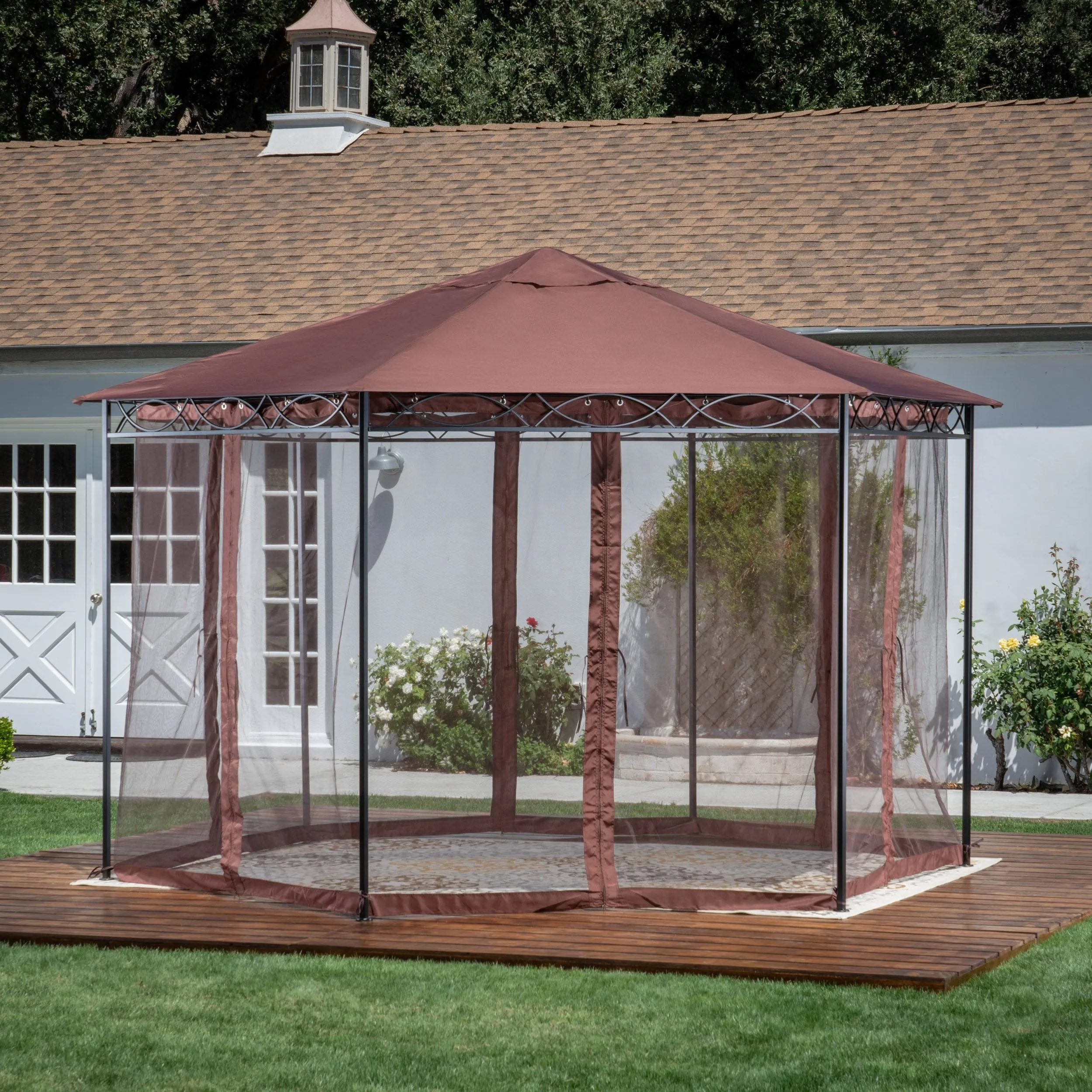Outdoor Mosquito Netting 10 x 10 Foot Gazebo - NH111603