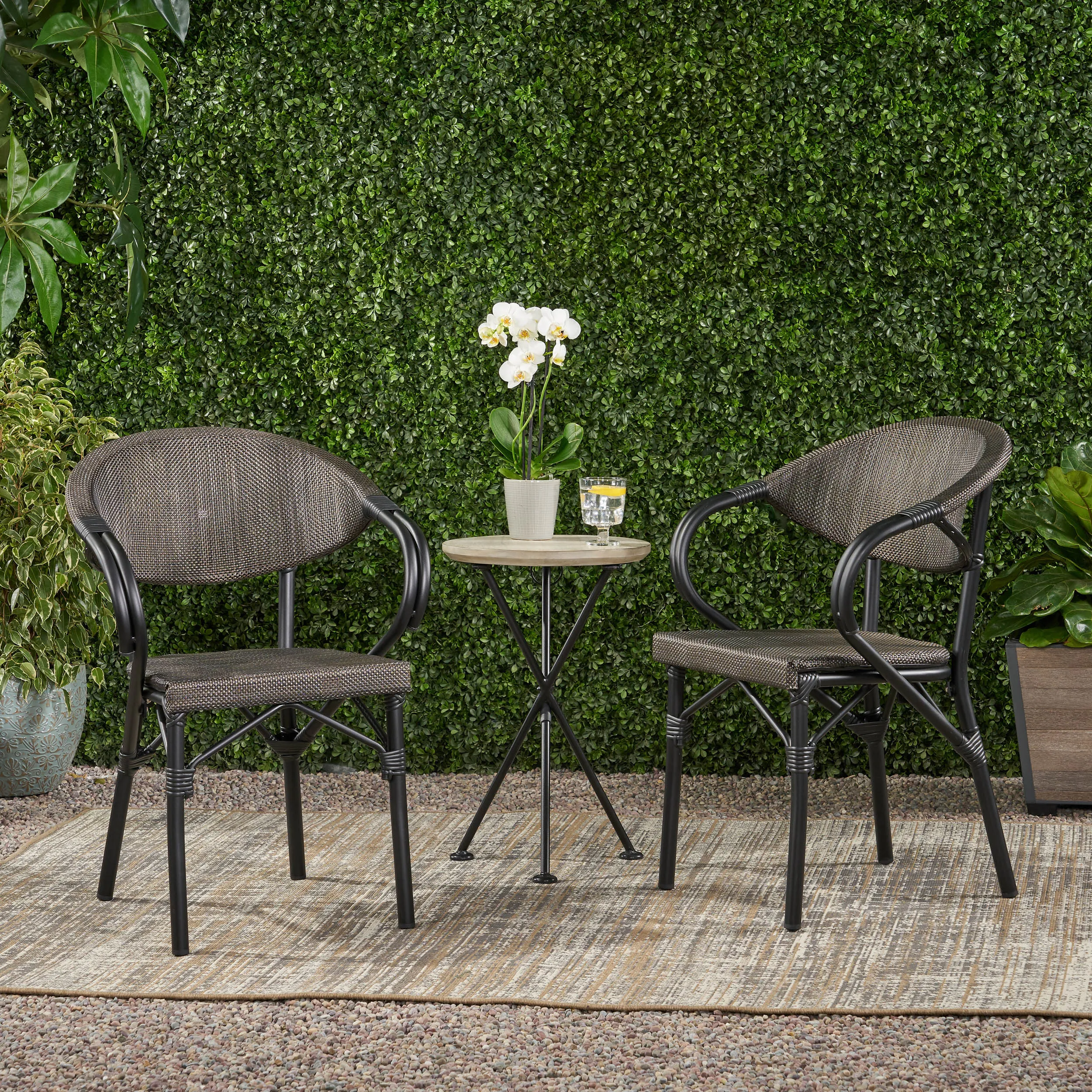 Outdoor Parisian Cafe Chair (Set of 2) - NH243213 patio chairs, outdoor seating