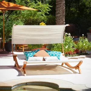 Outdoor Patio Chaise Lounge Sunbed and Canopy - NH692592 patio chairs, outdoor seating