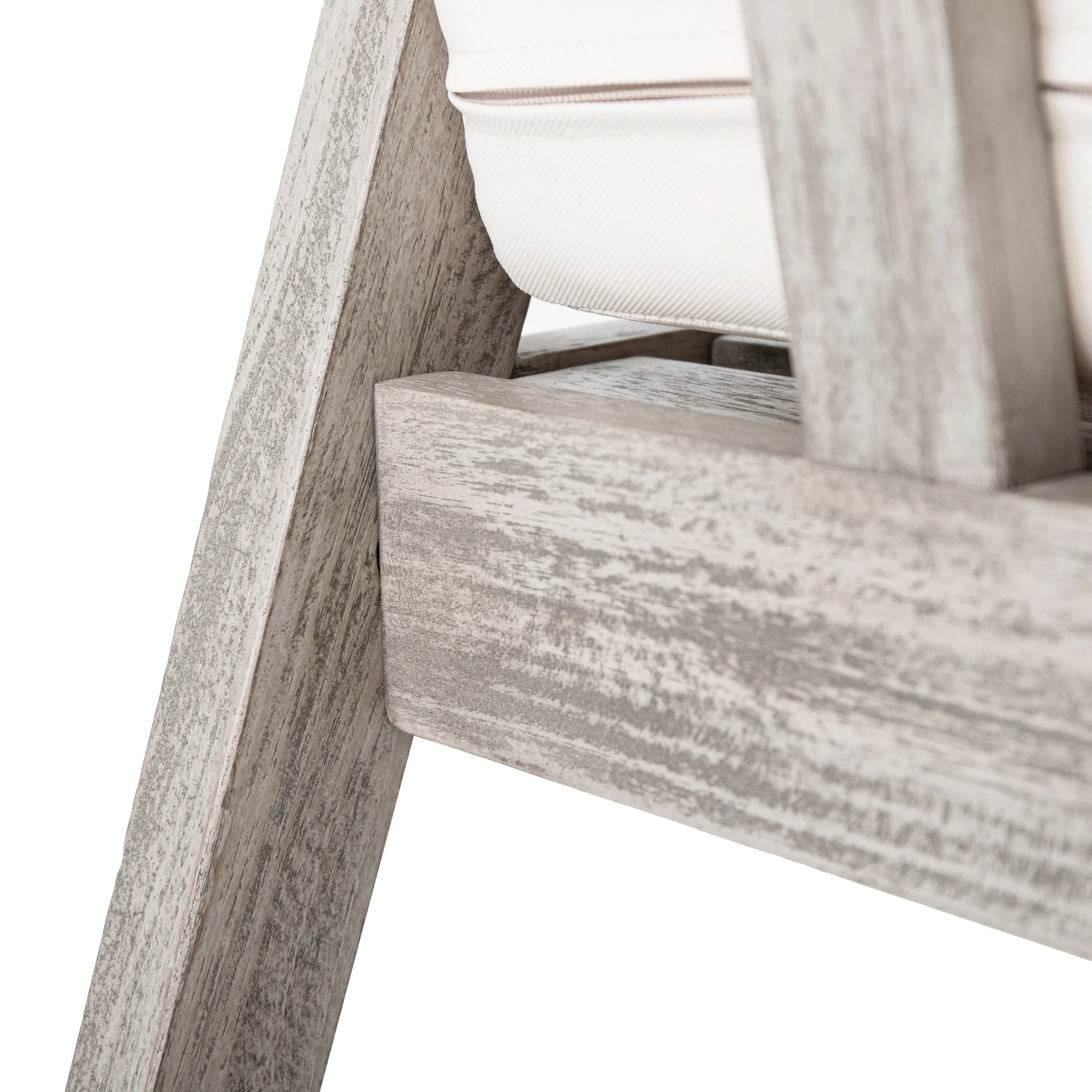 Outdoor Patio Club Chair  Solid Acacia Wood Frame with Criss-Cross Back & Water-Repellent Cushions
