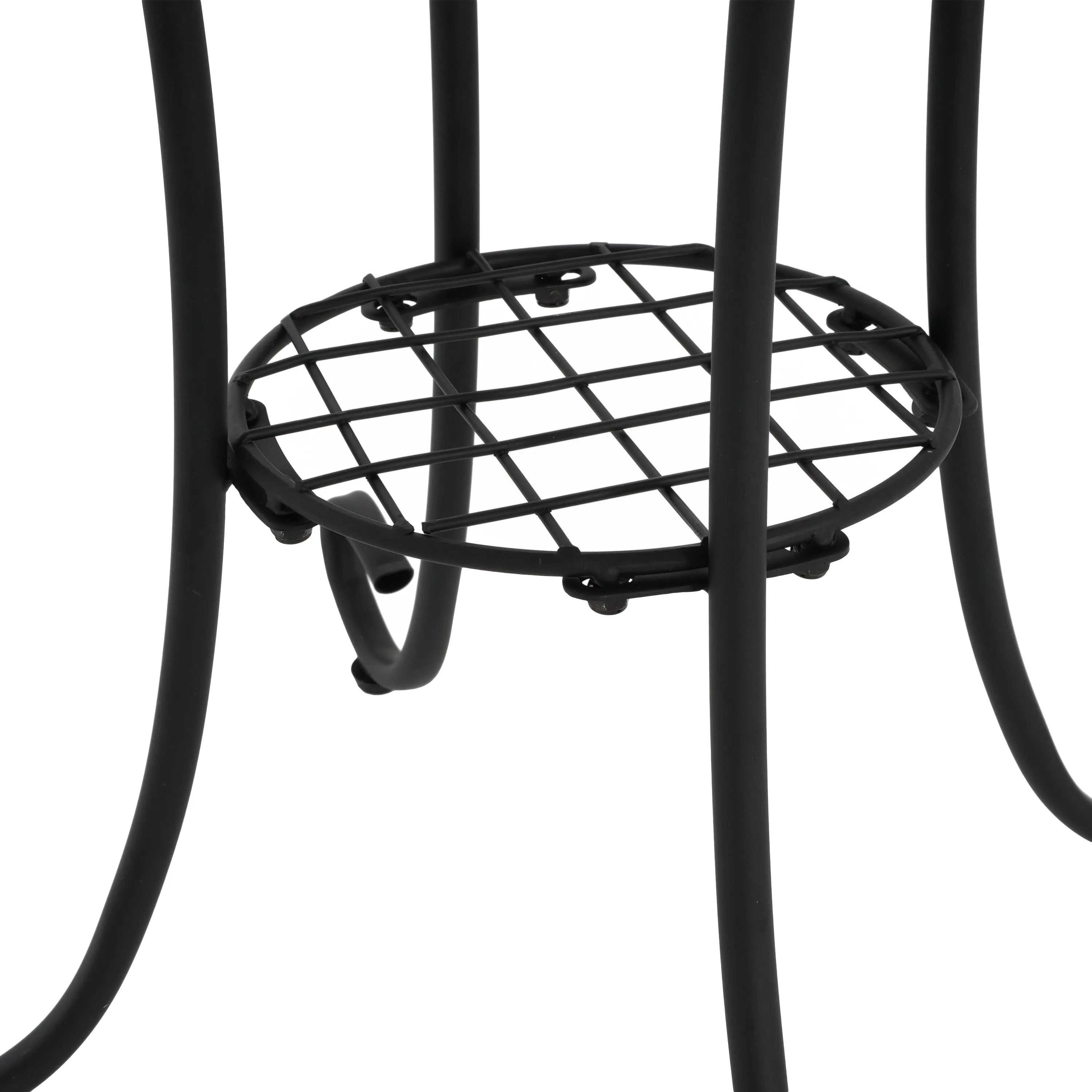 Outdoor Patio Floral Ceramic Side Table, Ceramic Tile