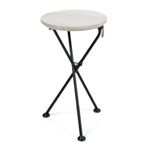 Outdoor Portable Foldable Light Grey Finished Acacia Wood Side Table - NH426303 coffee table, accent table