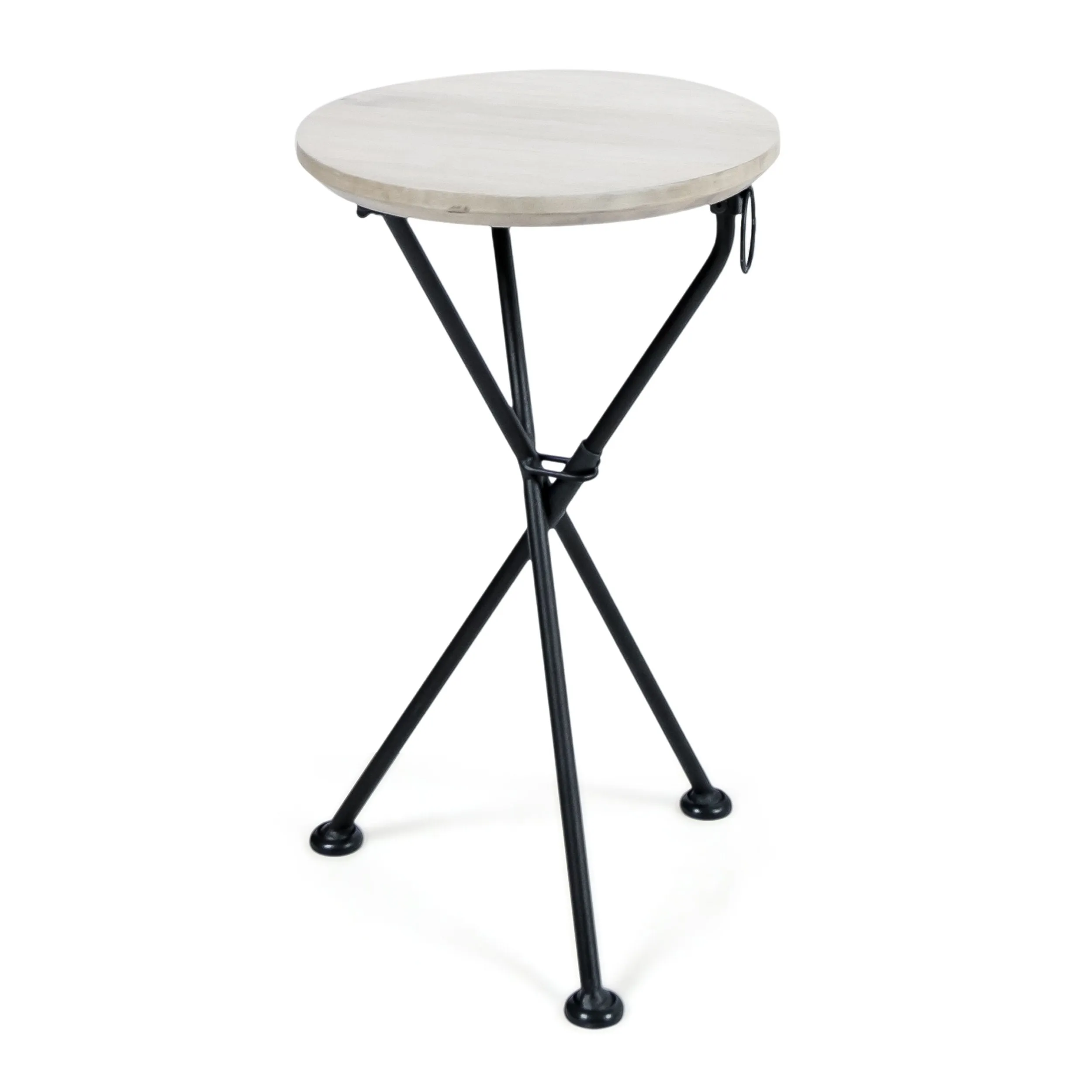 Outdoor Portable Foldable Light Grey Finished Acacia Wood Side Table - NH426303 coffee table, accent table