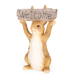 Outdoor Rabbit Garden Statue, White and Brown - NH789413 patio chairs, outdoor seating