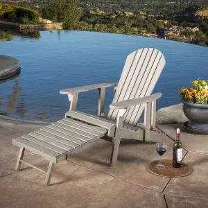 Outdoor Reclining Wood Adirondack Chair with Footrestst - NH256692 chandelier, pendant light