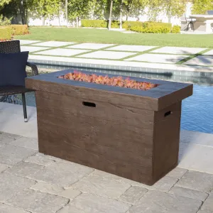 Outdoor Rectangular Gas Burning Fire Pit - 50000 BTU - NH422303 patio chairs, outdoor seating