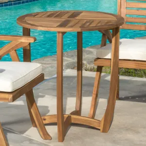 Outdoor Round Wood Side Table - NH775692 patio chairs, outdoor seating