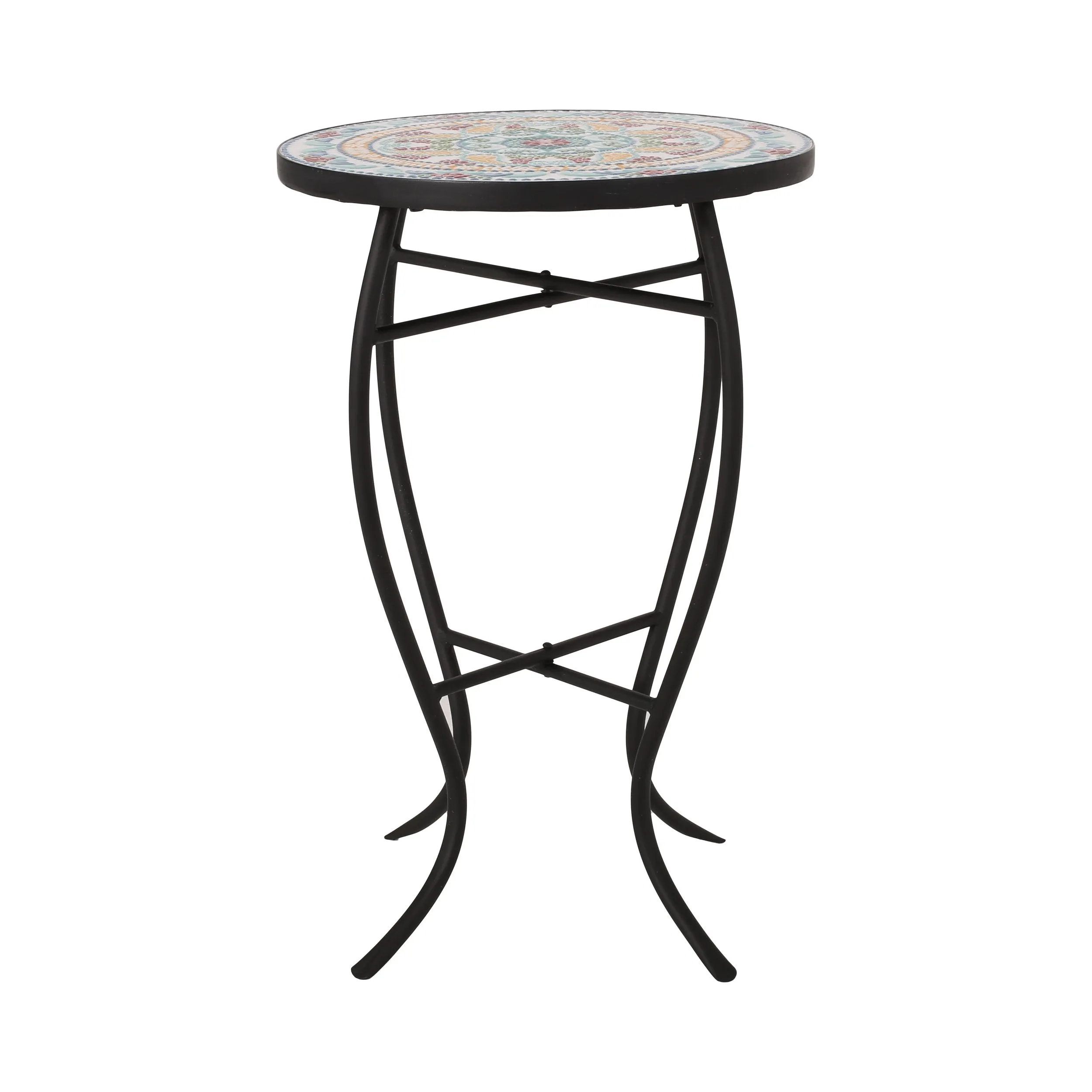 Outdoor Side Table with Tile Top - NH470313 patio chairs, outdoor seating